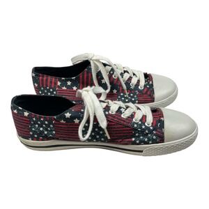 Airwalk Excellent Used Sneakers Women 9.5 Blue Red White Stars Stripes Americana